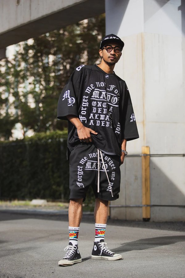 画像9: MAYO メイヨー MAYO MESSAGE EMBROIDERY GAME SHORTS{-BFS} (9)