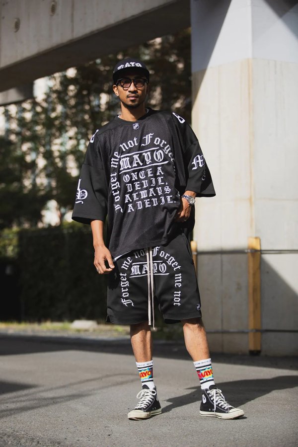 画像10: MAYO メイヨー MAYO MESSAGE EMBROIDERY GAME SHORTS{-BFS} (10)