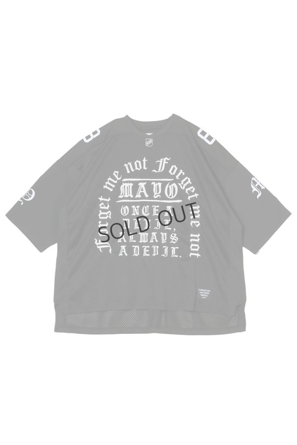 画像1: {SOLD}MAYO メイヨー MAYO MESSAGE EMBROIDERY GAME SHORT SLEEVE SHIRT{-BFS} (1)