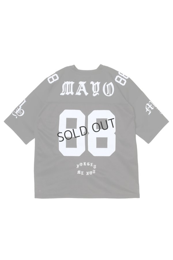 画像2: {SOLD}MAYO メイヨー MAYO MESSAGE EMBROIDERY GAME SHORT SLEEVE SHIRT{-BFS} (2)