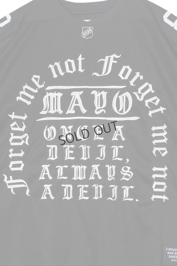 画像3: {SOLD}MAYO メイヨー MAYO MESSAGE EMBROIDERY GAME SHORT SLEEVE SHIRT{-BFS} (3)