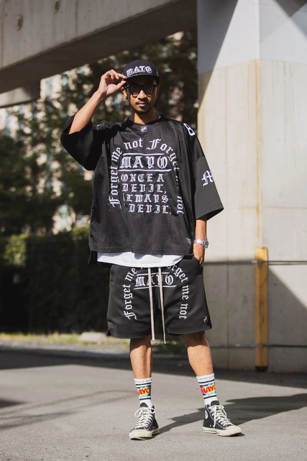 画像6: MAYO メイヨー MAYO MESSAGE EMBROIDERY GAME SHORT SLEEVE SHIRT{-BFS} (6)