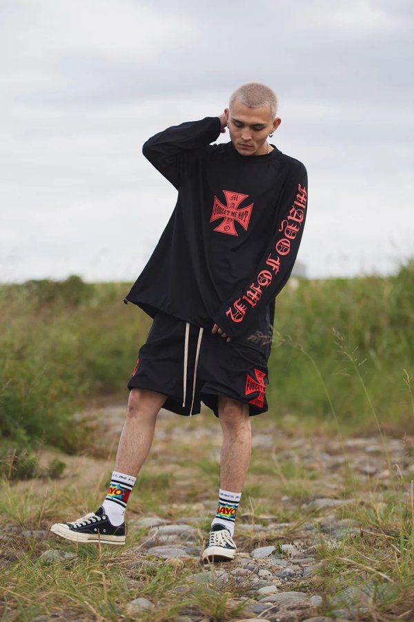画像9: MAYO メイヨー IRON CROSS FIRE RASH GUARD（ラッシュガード）{-BFS} (9)