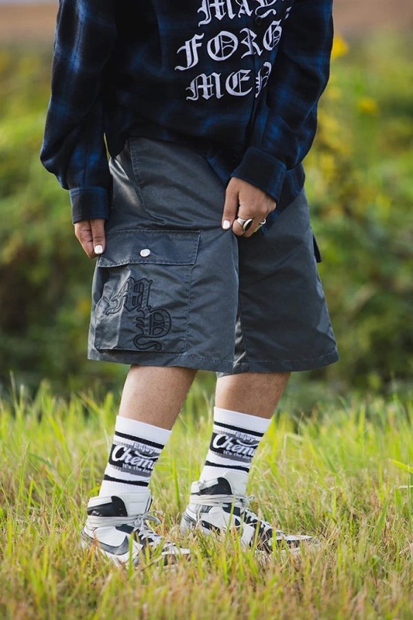 画像6: MAYO メイヨー MY LOGO EMBROIDERY FADE NYLON CARGO SHORTS{-BFS} (6)