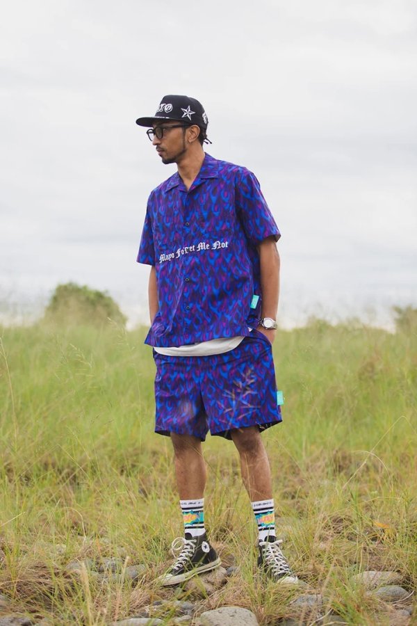 画像6: MAYO メイヨー ALL-OVER PATTERN EMBROIDERY 2WAY NYLON SHORTS{-BFS} (6)