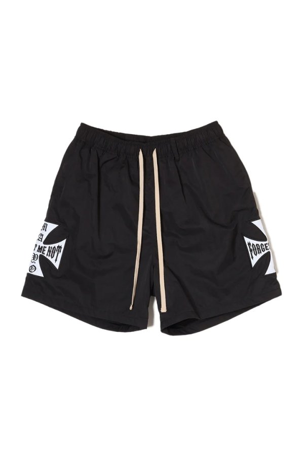 画像1: MAYO メイヨー IRON CROSS EMBROIDERY 2WAY NYLON SHORTS{-BFS} (1)