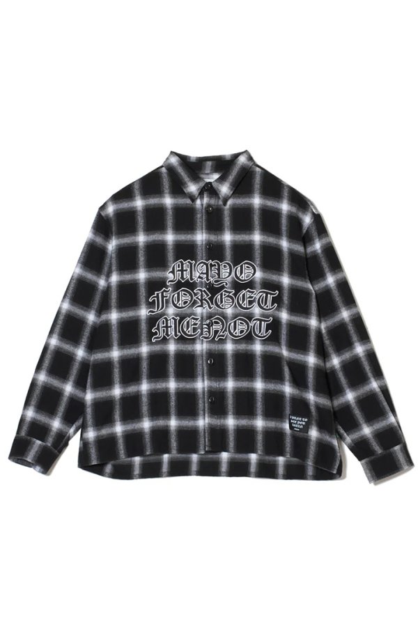 画像1: MAYO メイヨー FRONT LOGO EMBROIDERY CHECK SHIRT{-BFS} (1)