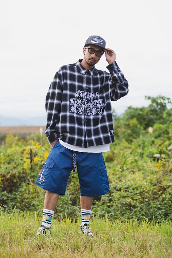 画像6: MAYO メイヨー FRONT LOGO EMBROIDERY CHECK SHIRT{-BFS} (6)