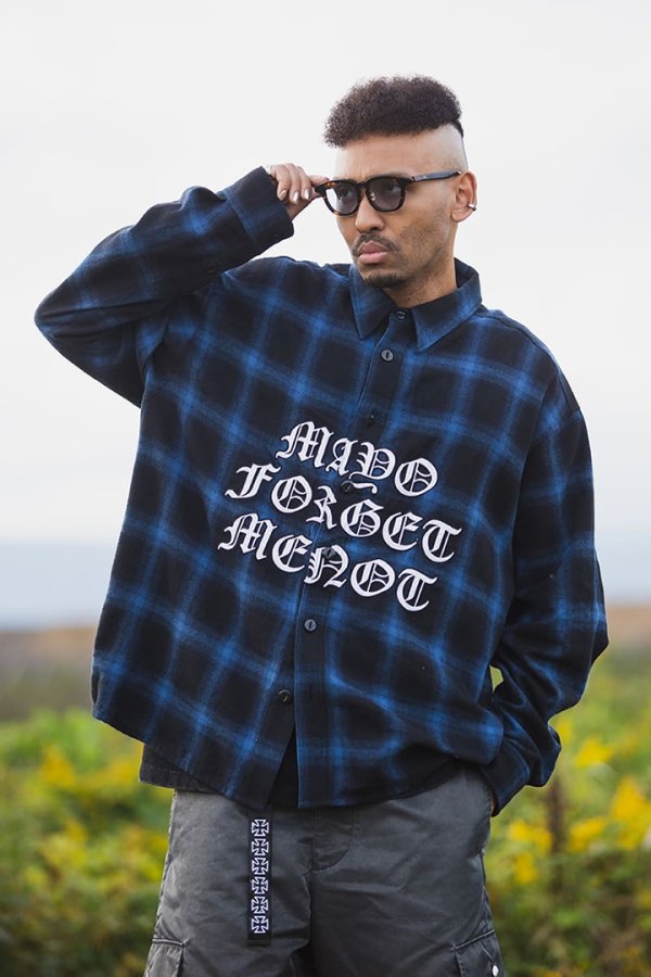 画像3: MAYO メイヨー FRONT LOGO EMBROIDERY CHECK SHIRT{-BFS} (3)