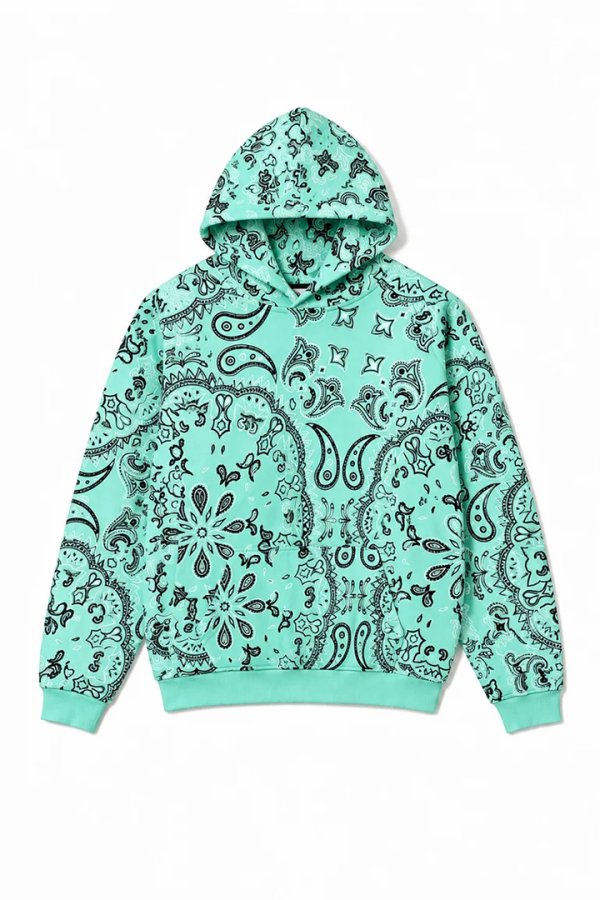 画像1: MAYO メイヨー PAISLEY PATTERN PRINT HOODIE{-BFA} (1)