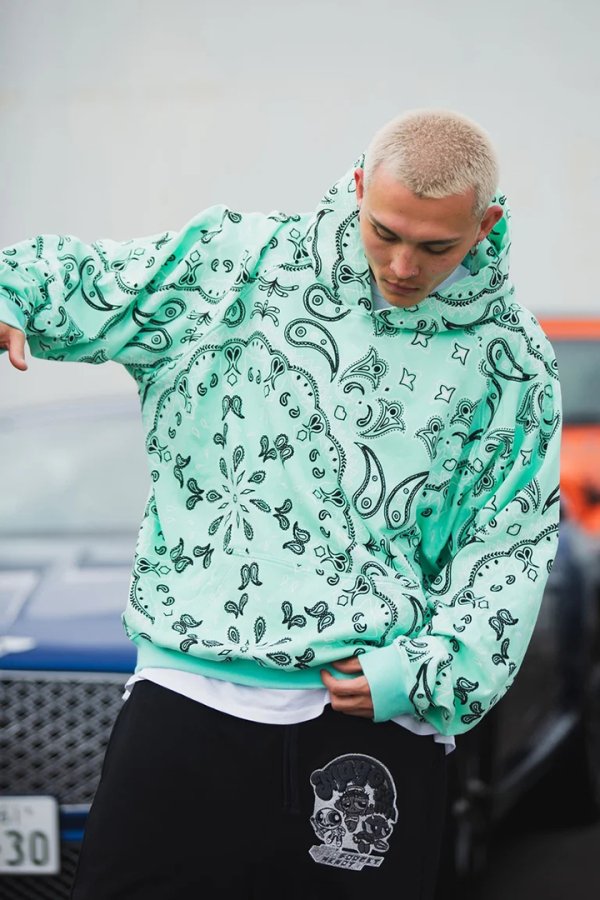 画像10: MAYO メイヨー PAISLEY PATTERN PRINT HOODIE{-BFA} (10)