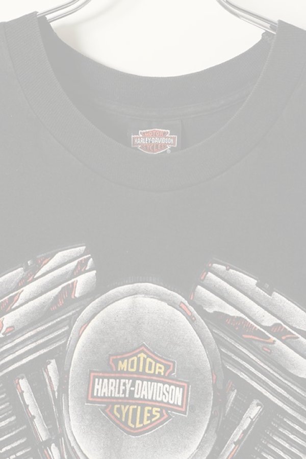 画像2:  {SOLD} Vintage HARLEY DAVIDSON TEXAS BEDFORD FIRE PATTERN TEE{-BAA} (2)
