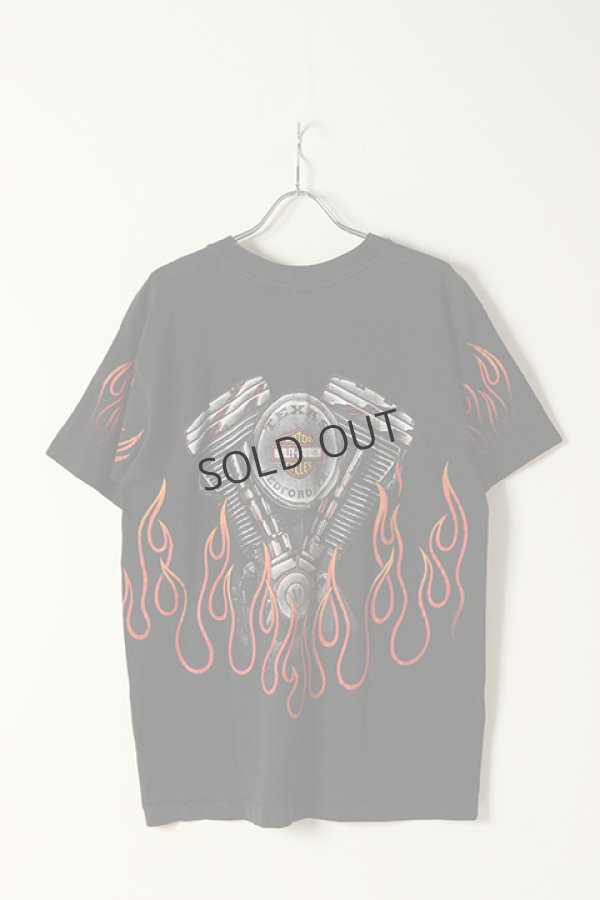 画像4: {SOLD}Vintage HARLEY DAVIDSON TEXAS BEDFORD FIRE PATTERN TEE{-BAA} (4)