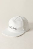 画像1: {SOLD}CELINE セリーヌ Logo-Print Cotton-Twill Baseball Cap{126N 2AUU1 01BC-BAS} (1)