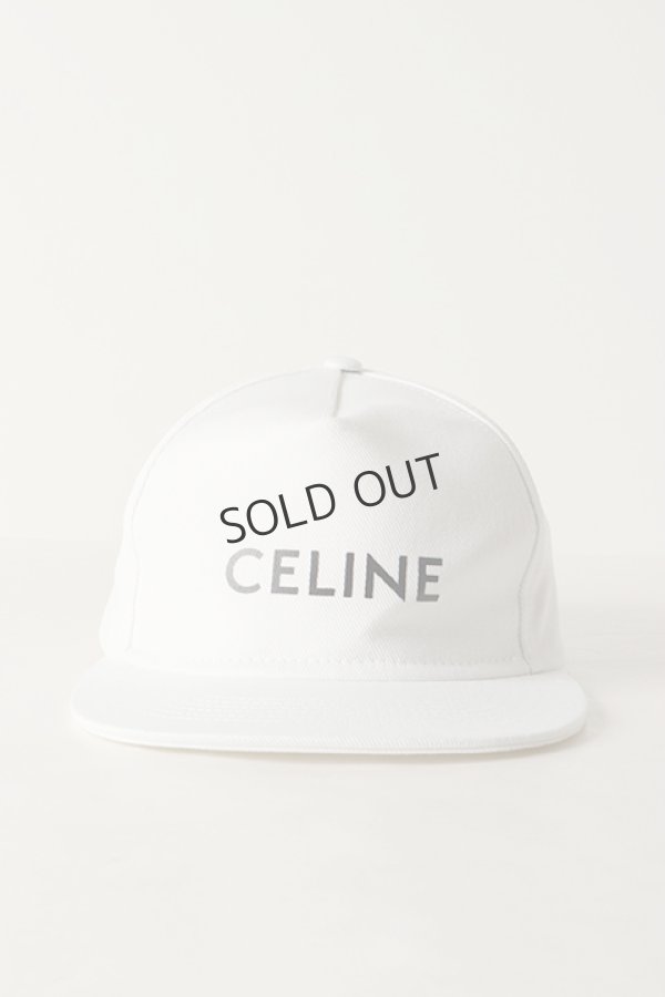 画像3: {SOLD}CELINE セリーヌ Logo-Print Cotton-Twill Baseball Cap{126N 2AUU1 01BC-BAS} (3)