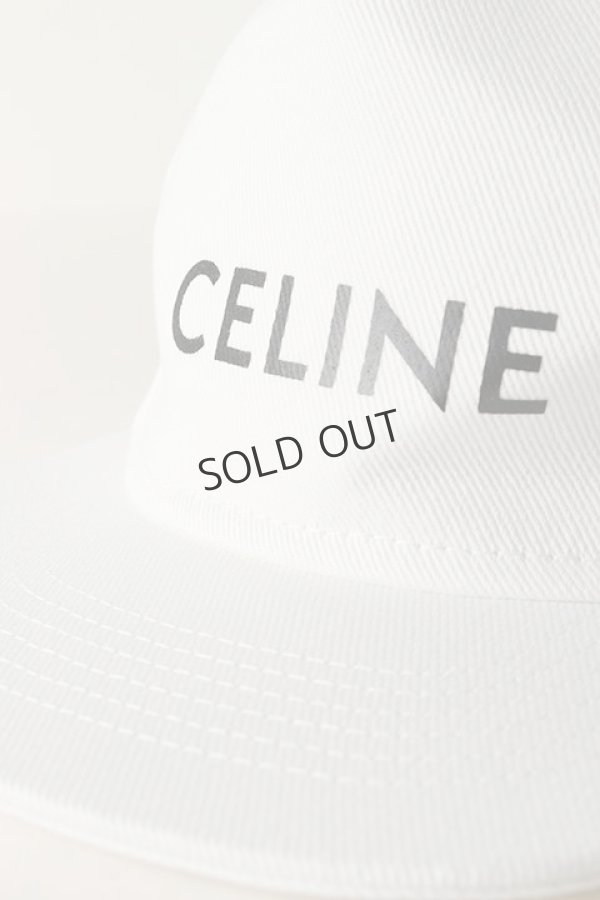 画像5: {SOLD}CELINE セリーヌ Logo-Print Cotton-Twill Baseball Cap{126N 2AUU1 01BC-BAS} (5)