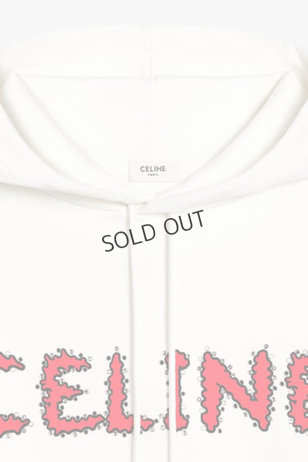 画像4: {SOLD}CELINE|セリーヌ ラインストーン入り フーディー / コットンフリース{670Q 2Y88B 01AG-BCA} (4)