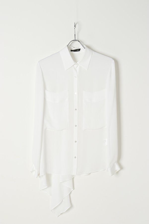 画像1: AULA アウラ BACK DRAPE SHIRT{-AGS} (1)