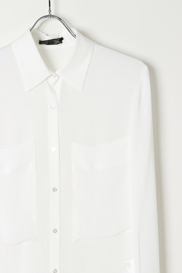 画像2: 【 50%OFF セール25,300円→12,650円】 AULA アウラ BACK DRAPE SHIRT{-AGS} (2)