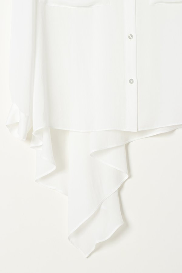 画像3: 【 50%OFF セール25,300円→12,650円】 AULA アウラ BACK DRAPE SHIRT{-AGS} (3)