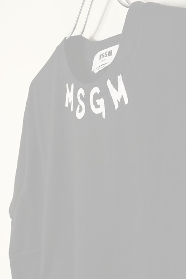 画像3:  {SOLD} MSGM エムエスジーエム ブラッシュストローク ロゴTシャツ{-BCS} (3)