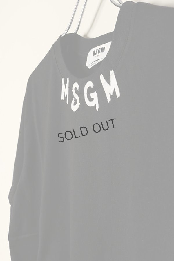 画像3: {SOLD}MSGM エムエスジーエム ブラッシュストローク ロゴTシャツ{-BCS} (3)