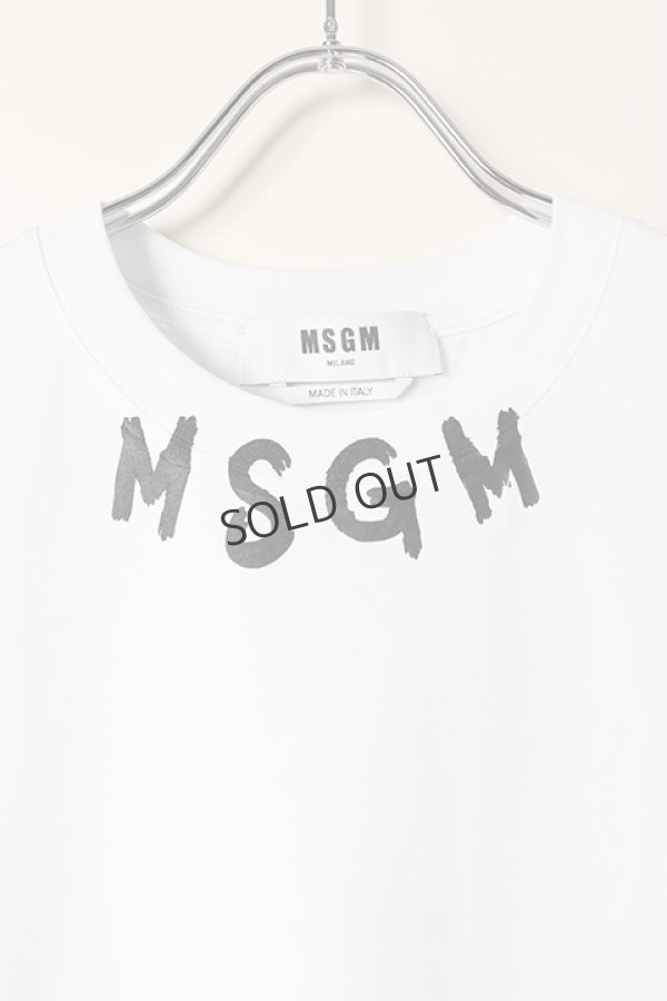 画像2: {SOLD}MSGM エムエスジーエム ブラッシュストローク ロゴTシャツ{-BCS} (2)