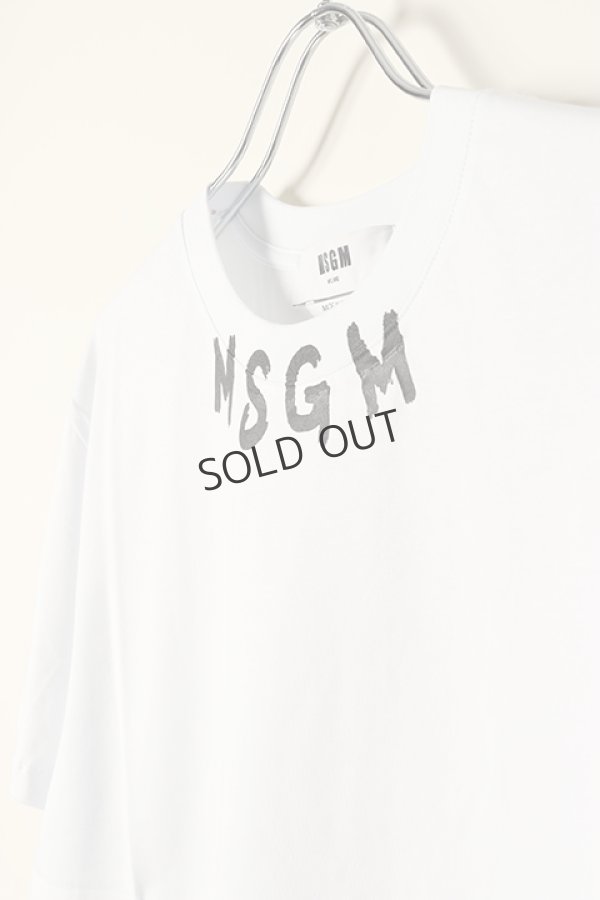 画像3: {SOLD}MSGM エムエスジーエム ブラッシュストローク ロゴTシャツ{-BCS} (3)