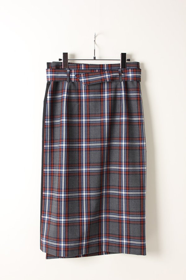 画像2: 【 40%OFF セール39,600円→23,760円】 グレースコンチネンタル|GRACE CONTINENTAL ダイアグラム DIAGRAM チェック2wayタイトスカート{-AIA} (2)