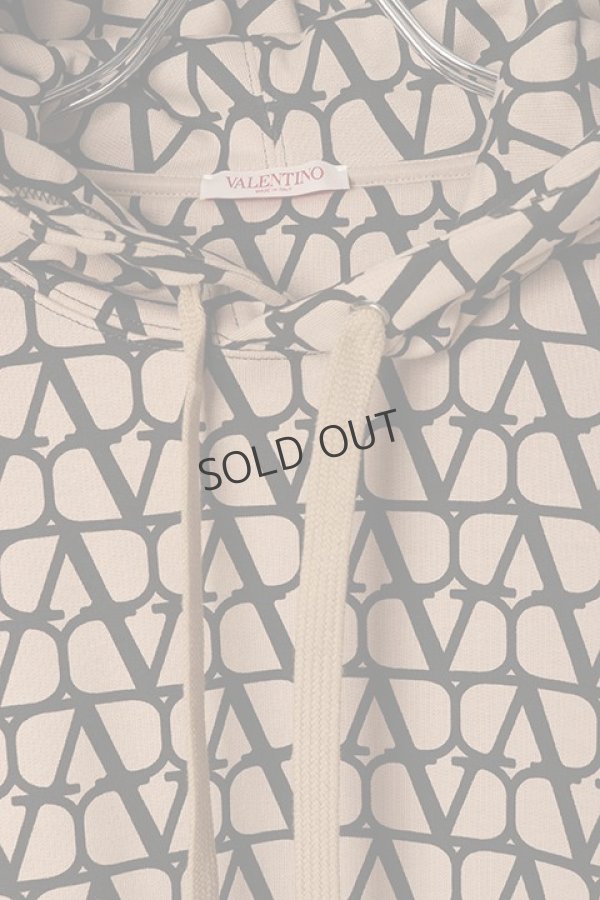 画像2: {SOLD}Valentino ヴァレンティノ トワル イコノグラフ プリント フード付き コットン スウェットシャツ{-BCA} (2)