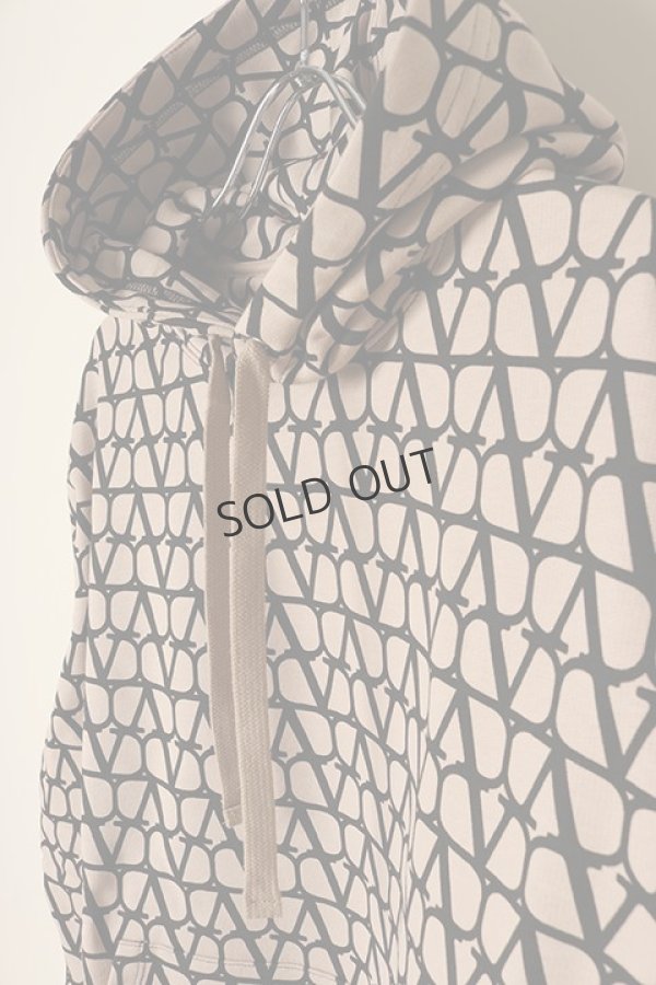 画像4: {SOLD}Valentino ヴァレンティノ トワル イコノグラフ プリント フード付き コットン スウェットシャツ{-BCA} (4)