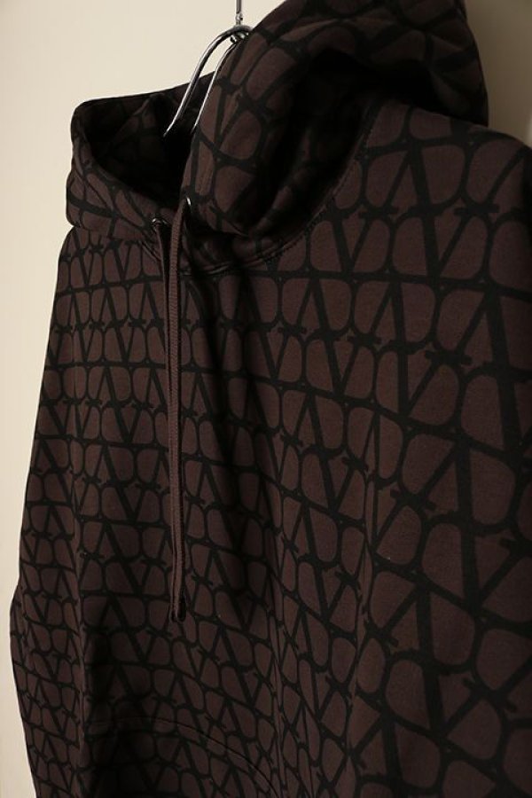 画像4: 【 30%OFF セール209,000円→146,300円】 Valentino ヴァレンティノ トワル イコノグラフ プリント フード付き コットン スウェットシャツ{-BCA} (4)