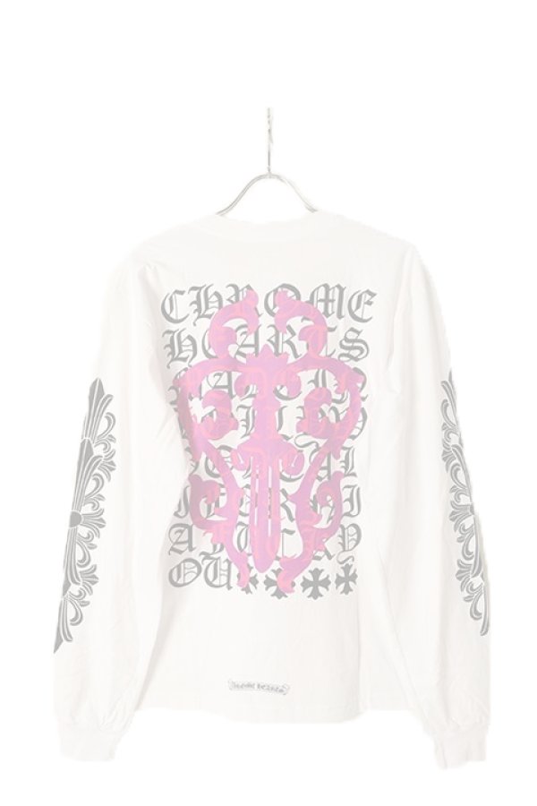 画像1:   CHROME HEARTS クロムハーツ ロングスリーブTシャツ {-BCS}  :408129112-752-WHT  (1)