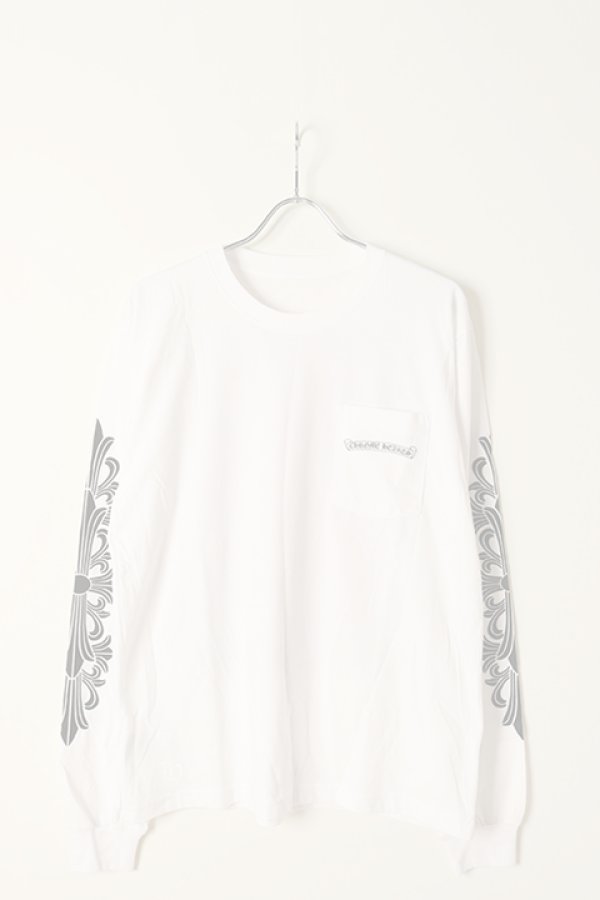画像3:   CHROME HEARTS クロムハーツ ロングスリーブTシャツ {-BCS}  :408129112-752-WHT  (3)