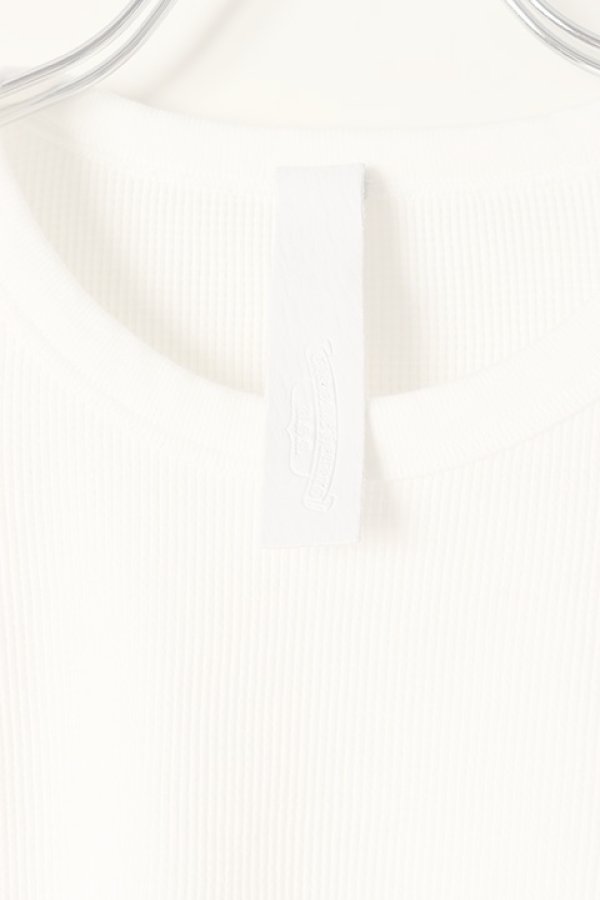 画像2:   CHROME HEARTS クロムハーツ ワッフルロングスリーブTシャツ {-BCS}  :417192948-220-WHT  (2)