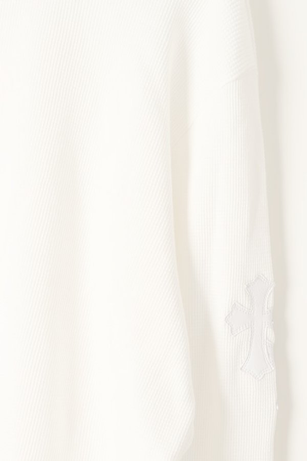 画像3:   CHROME HEARTS クロムハーツ ワッフルロングスリーブTシャツ {-BCS}  :417192948-220-WHT  (3)