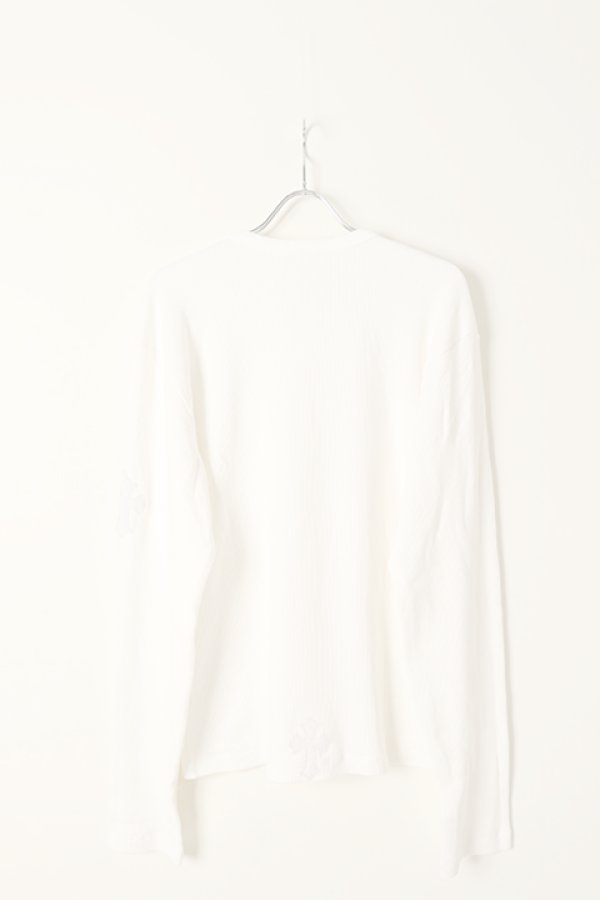 画像4:   CHROME HEARTS クロムハーツ ワッフルロングスリーブTシャツ {-BCS}  :417192948-220-WHT  (4)
