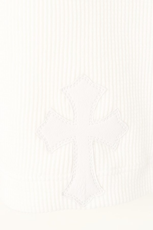画像5:   CHROME HEARTS クロムハーツ ワッフルロングスリーブTシャツ {-BCS}  :417192948-220-WHT  (5)