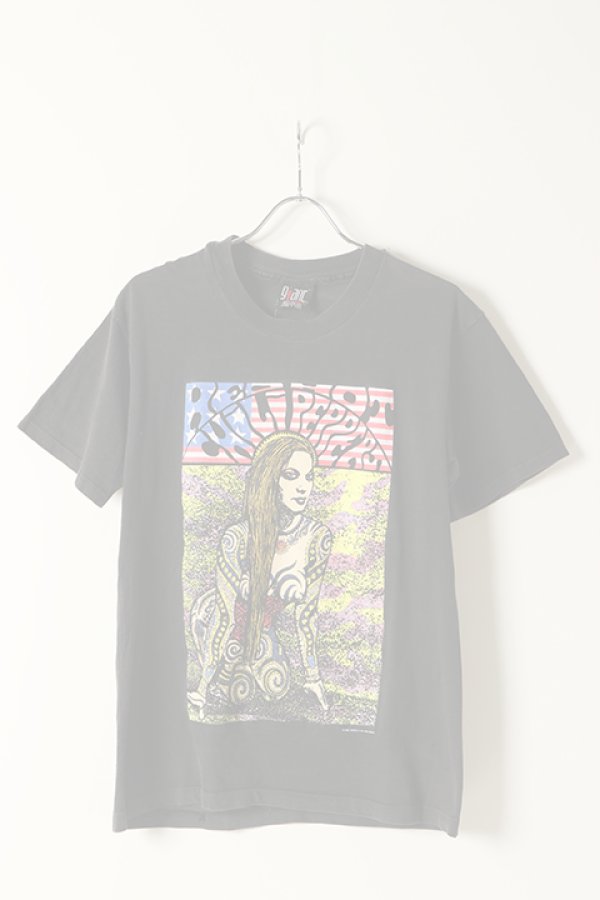 画像1:  {SOLD} Vintage RED HOT CHILI PEPPERS TATTOO KOZIK GIRL TEE BLACK GIANT{-BAA} (1)