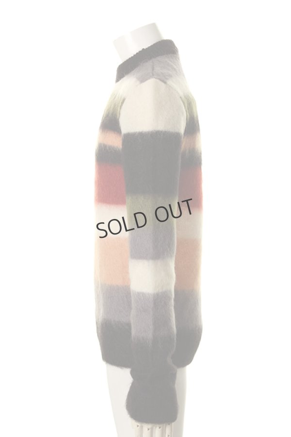 画像3: {SOLD}SAINT LAURENT PARIS サンローランパリ クルーネックセーター（ストライプモヘア＆ナイロン＆ウール）{-AGA} (3)