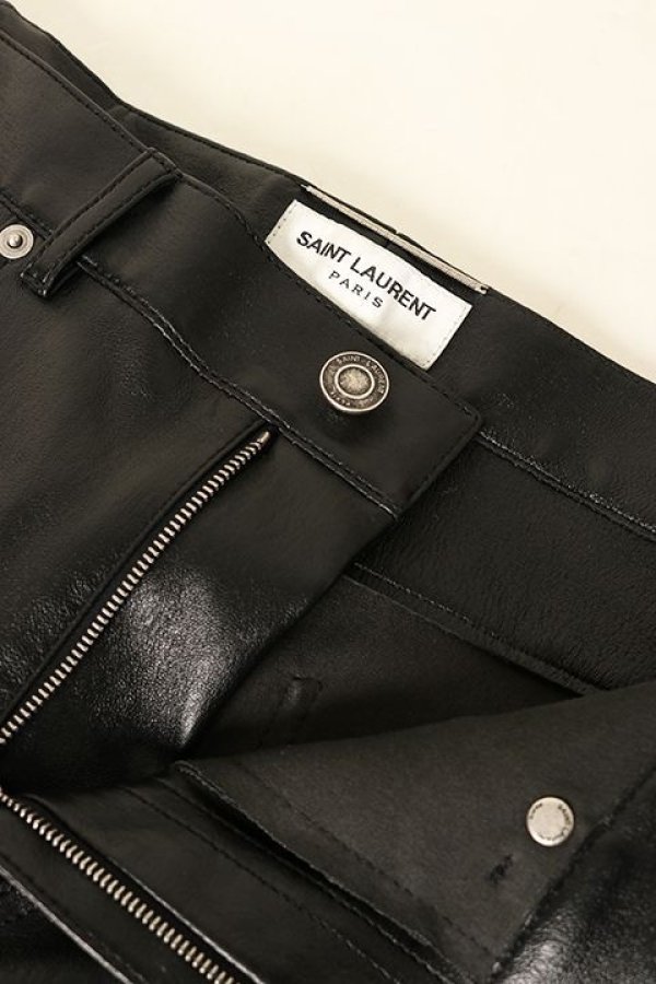 画像5: 【 30%OFF セール396,000円→277,200円】 SAINT LAURENT PARIS サンローランパリ スキニーパンツ(ストレッチグレインレザー){-BBA} (5)