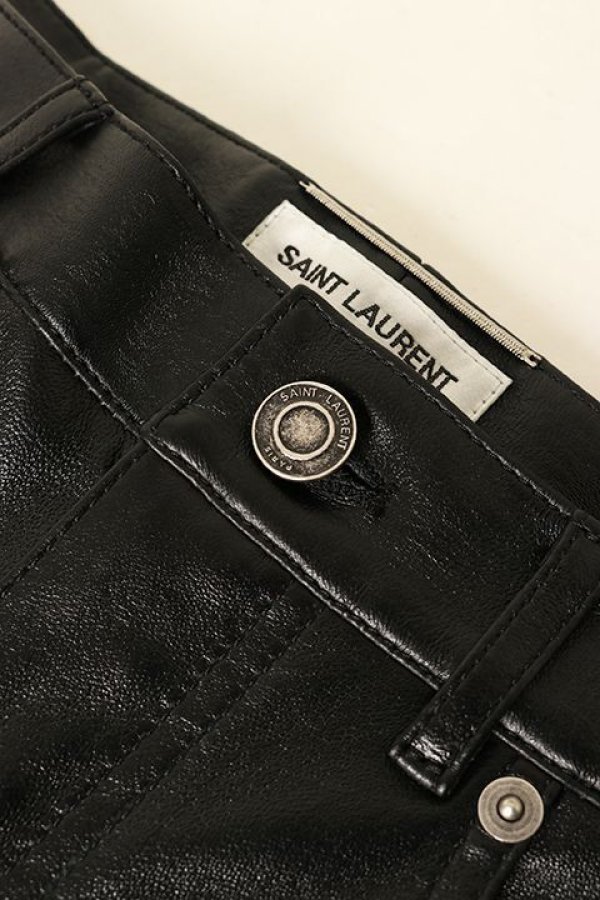 画像6: 【 30%OFF セール396,000円→277,200円】 SAINT LAURENT PARIS サンローランパリ スキニーパンツ(ストレッチグレインレザー){-BBA} (6)