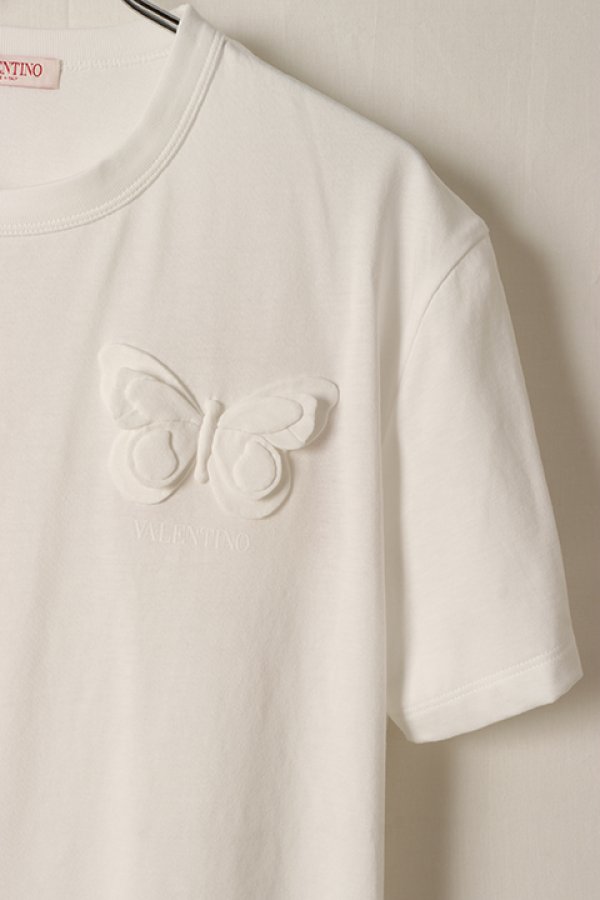 画像3: 【 30%OFF セール121,000円→84,700円】 Valentino ヴァレンティノ バタフライアップリケ Tシャツ{-BDS} (3)