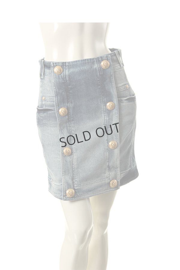 画像1: {SOLD}BALMAIN バルマン BFR SKIRT DENIM{514525190N-3401-AES} (1)