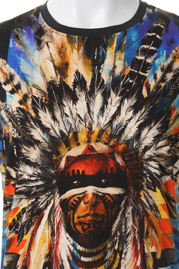 画像5: 【 30%OFF セール63,800円→44,660円】 BALMAIN バルマン BHR T-SHIRT PRINTED INDIEN{-AES} (5)