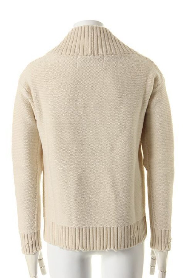 画像2: 【 50%OFF セール50,600円→25,300円】 BARK バーク VIRGIN WOOL SHAWL COLLAR JUMPER{474-13730001-110-AEA} (2)