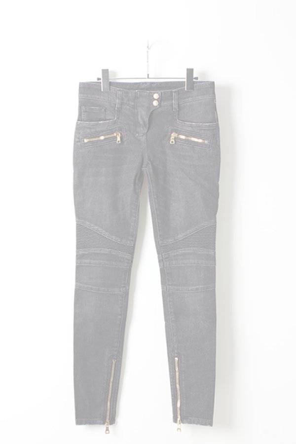 画像1:   BALMAIN バルマン BF1 DENIM BIKER BLACK{610556265N-4800-AHA} (1)