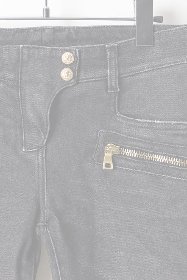 画像3:   BALMAIN バルマン BF1 DENIM BIKER BLACK{610556265N-4800-AHA} (3)
