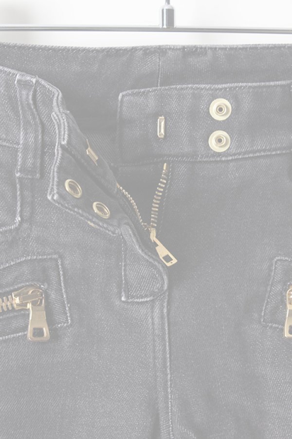 画像5:   BALMAIN バルマン BF1 DENIM BIKER BLACK{610556265N-4800-AHA} (5)