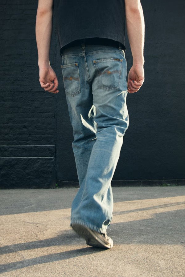 画像2: Nudie Jeans ヌーディージーンズ Flare Glenn Streaky Worn フレアグレン レギュラーフィット フレアデニム(レングス30) {114855030FLAREGLENN490-BEA} (2)